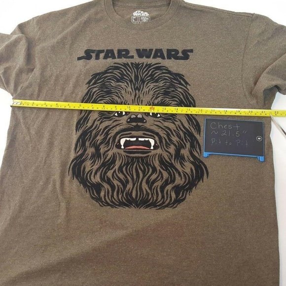Fifth Sun Star Wars Chewbacca Face Velvet Print T - Picture 4 of 9